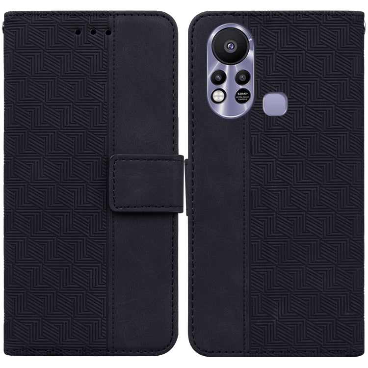 For Infinix Hot 11s X6812 Geometric Embossed Leather Phone Case