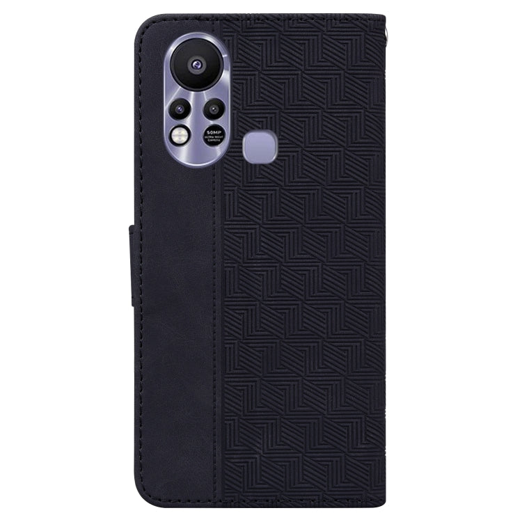 For Infinix Hot 11s X6812 Geometric Embossed Leather Phone Case