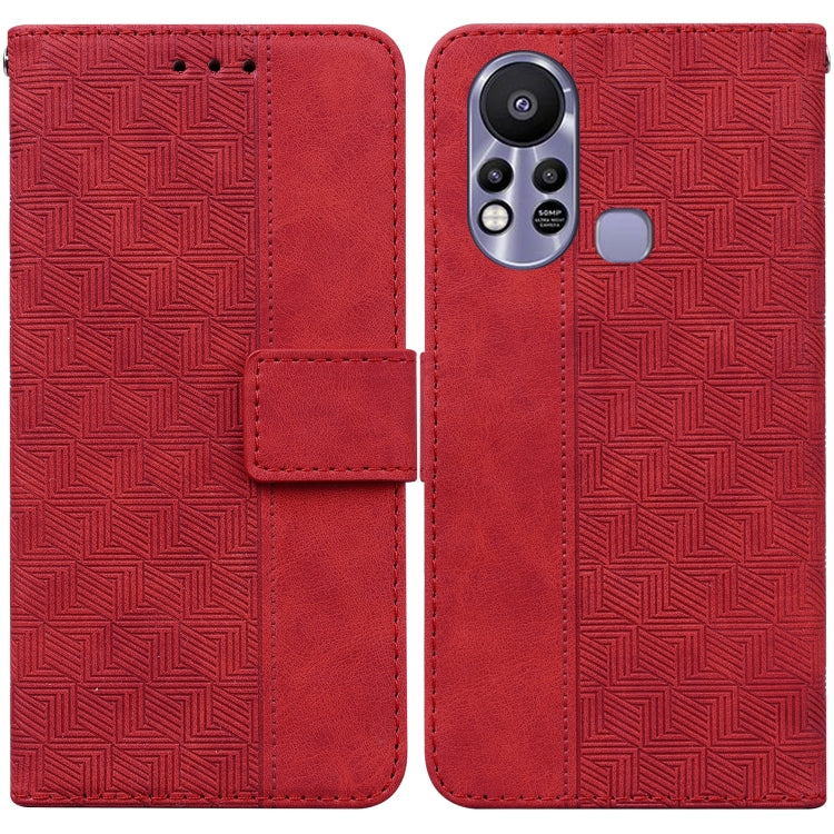 For Infinix Hot 11s X6812 Geometric Embossed Leather Phone Case