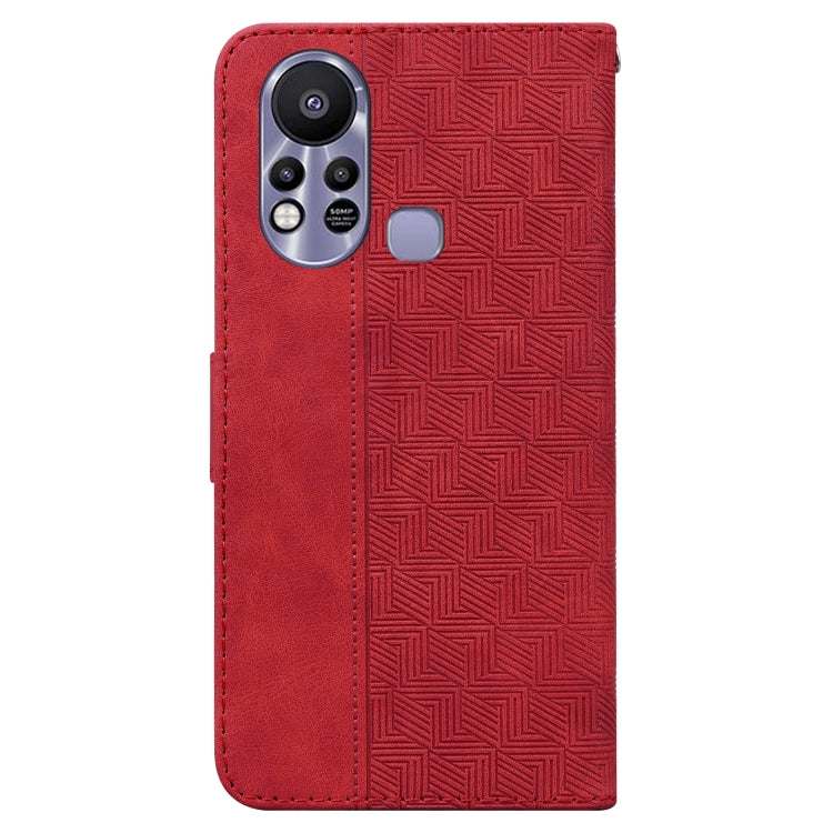 For Infinix Hot 11s X6812 Geometric Embossed Leather Phone Case