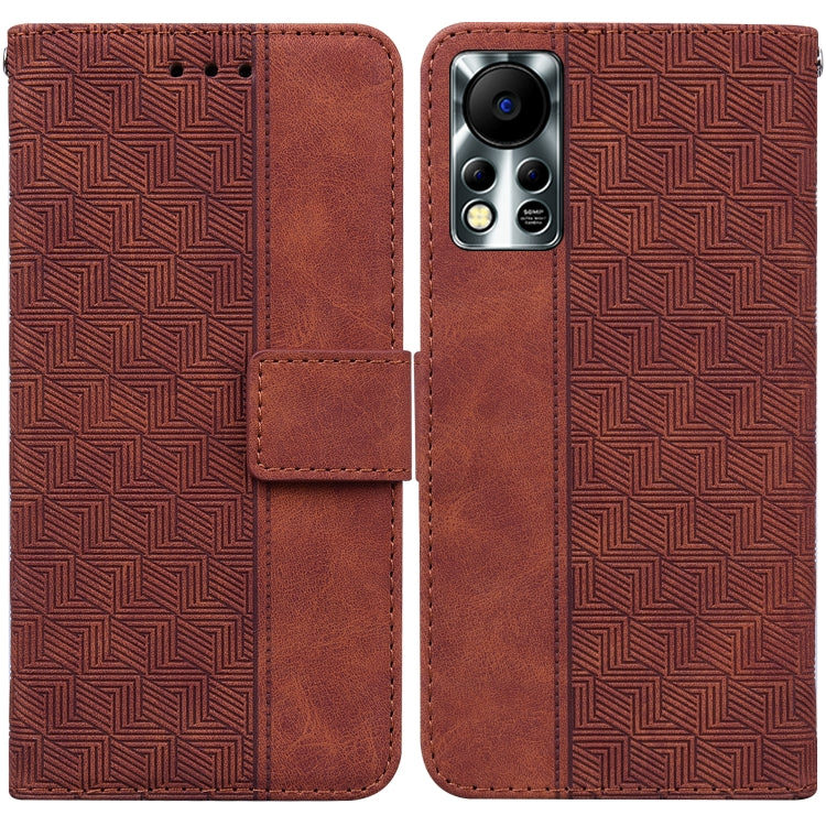 For Infinix Hot 11S NFC X6812B Geometric Embossed Leather Phone Case