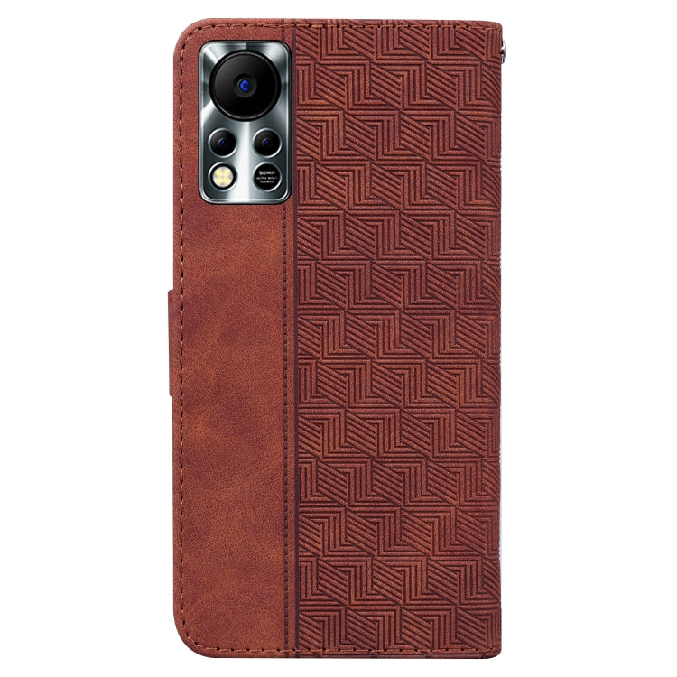 For Infinix Hot 11S NFC X6812B Geometric Embossed Leather Phone Case