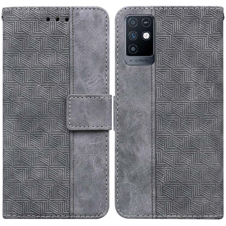 For Infinix Note 10 X693 Geometric Embossed Leather Phone Case