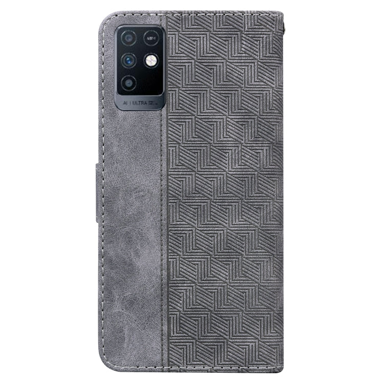 For Infinix Note 10 X693 Geometric Embossed Leather Phone Case