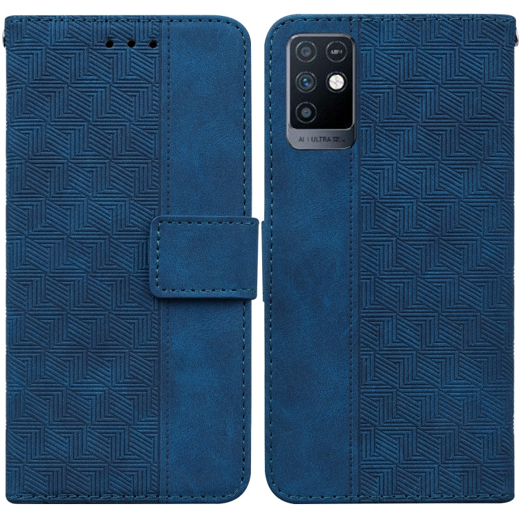 For Infinix Note 10 X693 Geometric Embossed Leather Phone Case