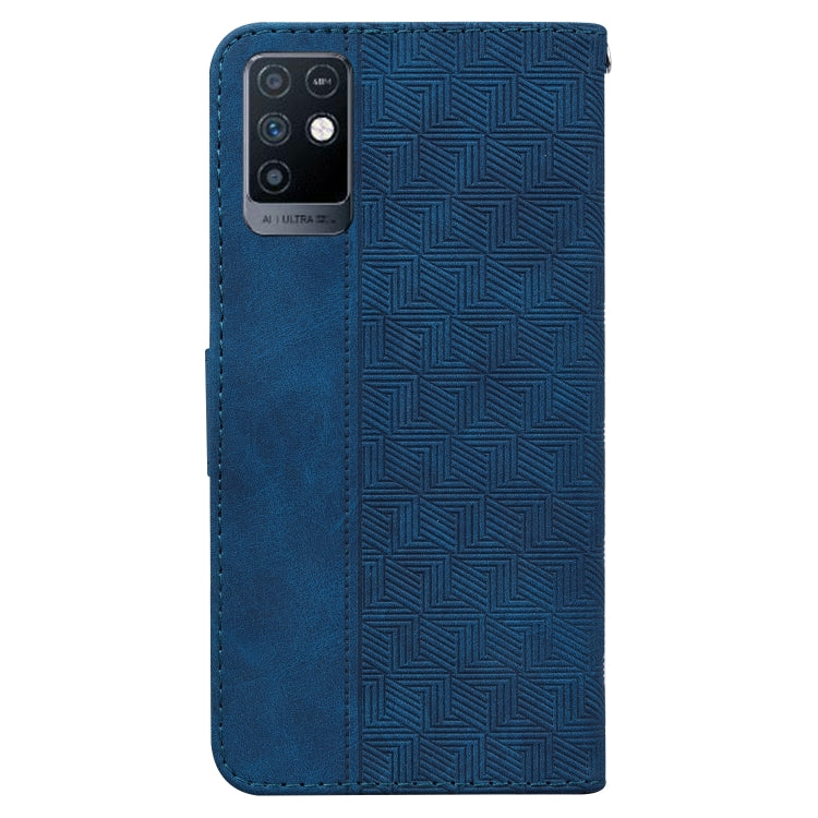 For Infinix Note 10 X693 Geometric Embossed Leather Phone Case