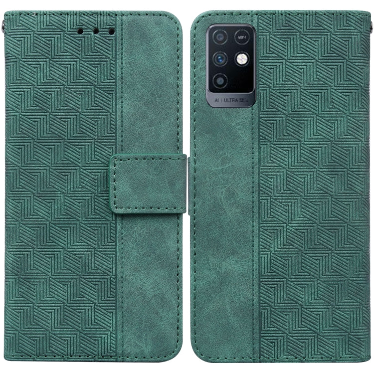 For Infinix Note 10 X693 Geometric Embossed Leather Phone Case