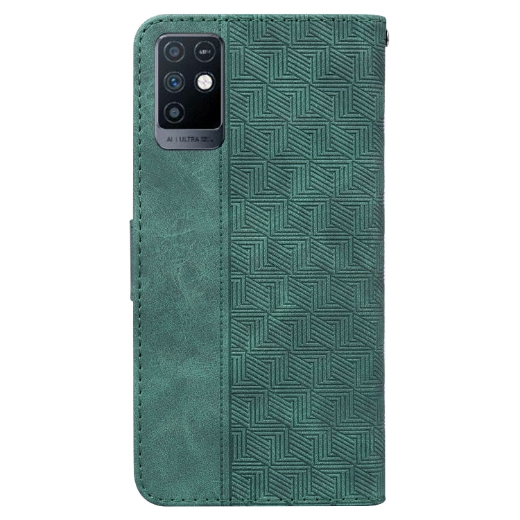 For Infinix Note 10 X693 Geometric Embossed Leather Phone Case