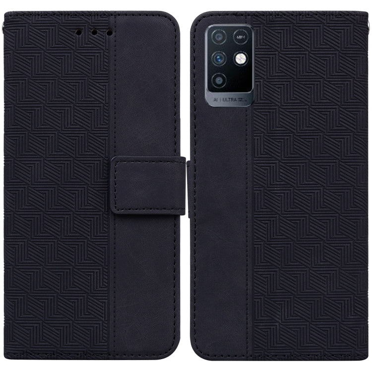 For Infinix Note 10 X693 Geometric Embossed Leather Phone Case