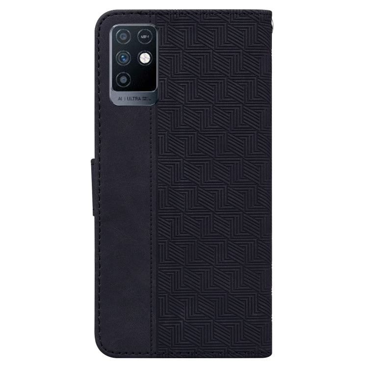 For Infinix Note 10 X693 Geometric Embossed Leather Phone Case