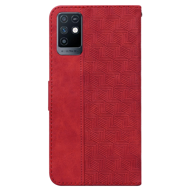 For Infinix Note 10 X693 Geometric Embossed Leather Phone Case