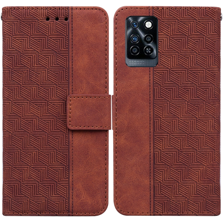 For Infinix Note 10 Pro X695 Geometric Embossed Leather Phone Case