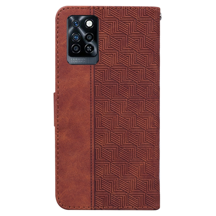 For Infinix Note 10 Pro X695 Geometric Embossed Leather Phone Case