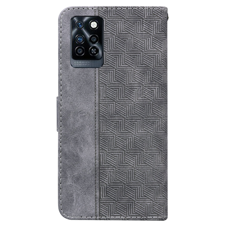 For Infinix Note 10 Pro X695 Geometric Embossed Leather Phone Case