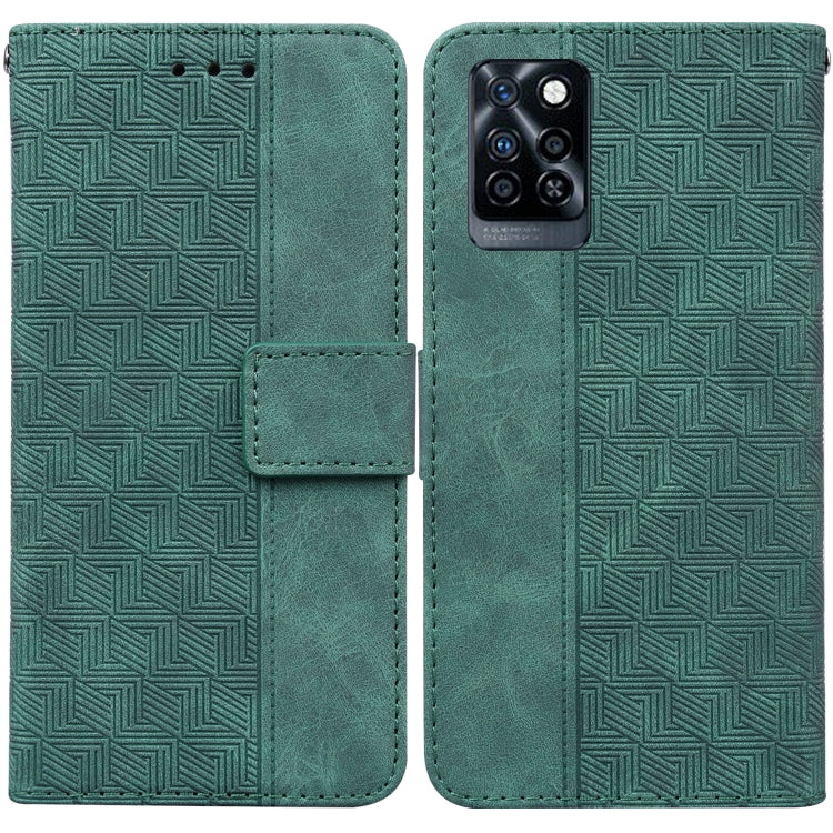 For Infinix Note 10 Pro X695 Geometric Embossed Leather Phone Case