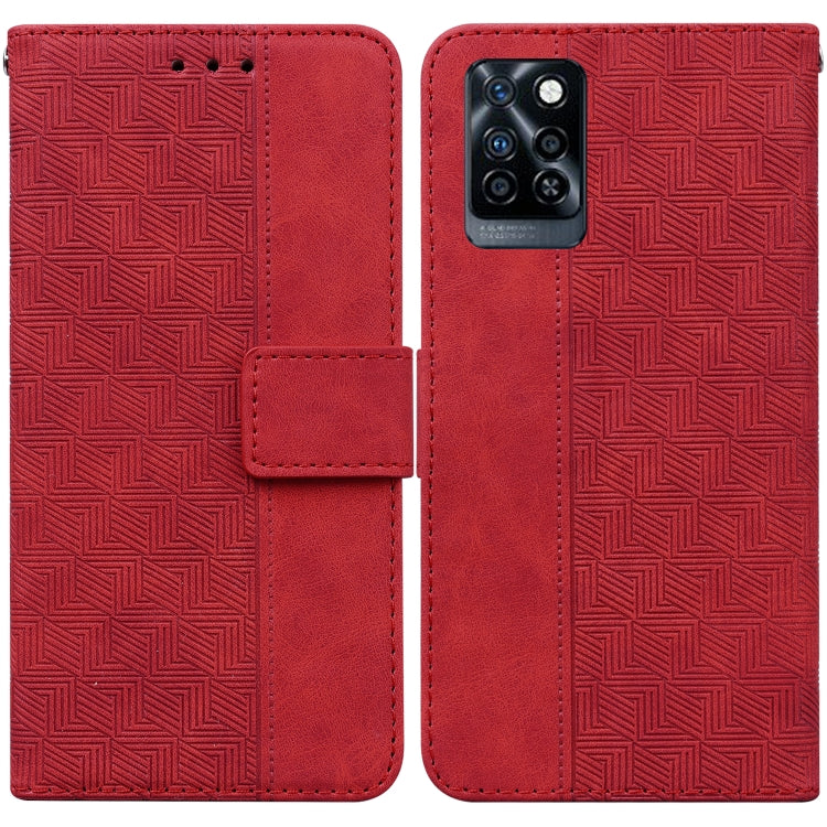 For Infinix Note 10 Pro X695 Geometric Embossed Leather Phone Case