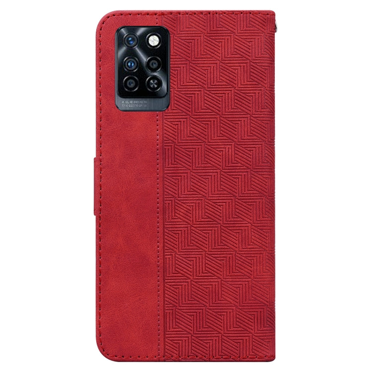 For Infinix Note 10 Pro X695 Geometric Embossed Leather Phone Case