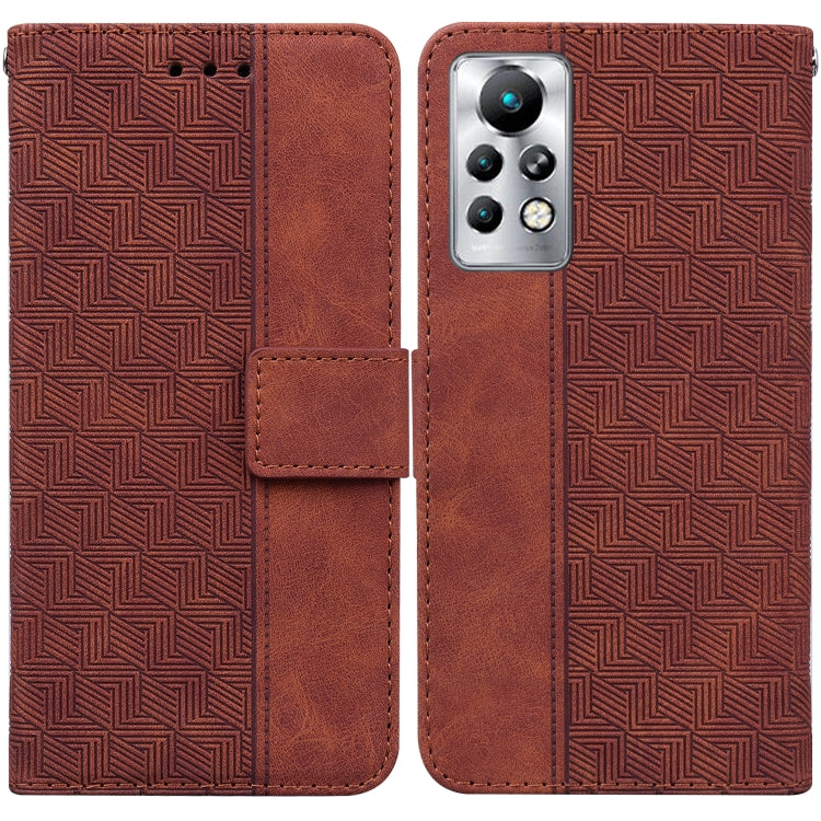 For Infinix Note 11 Pro / Note 11s Geometric Embossed Leather Phone Case