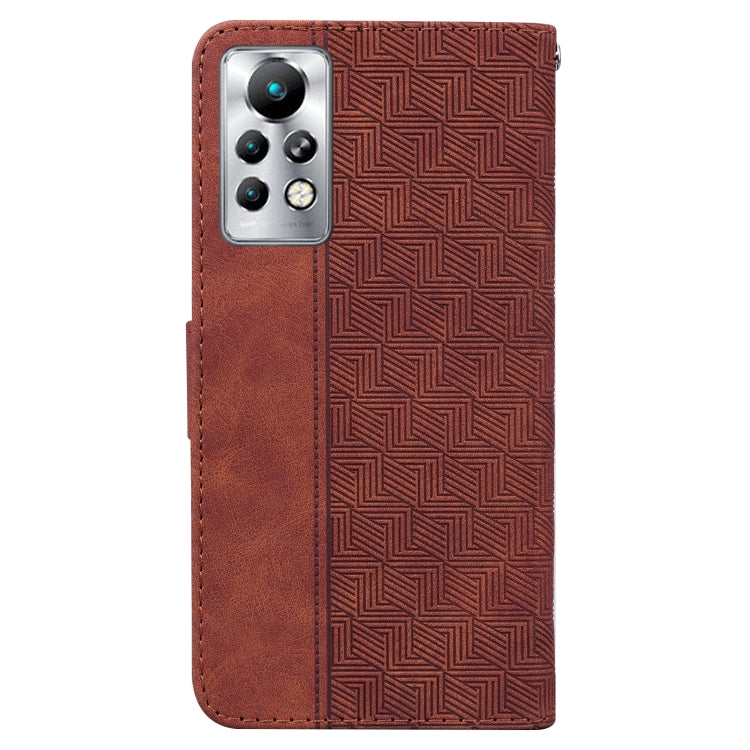 For Infinix Note 11 Pro / Note 11s Geometric Embossed Leather Phone Case