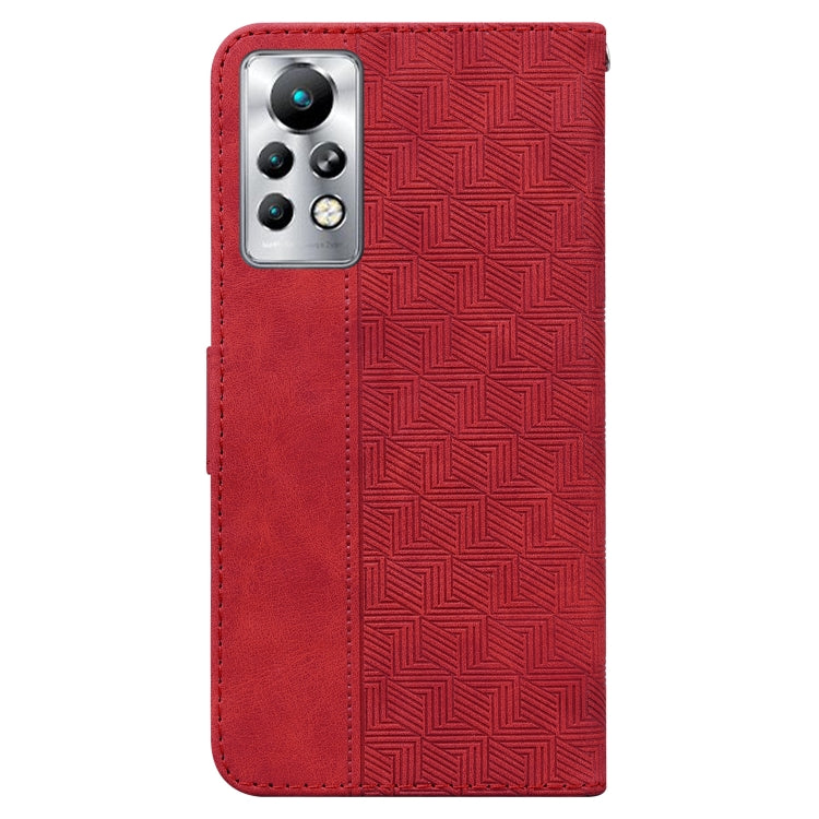For Infinix Note 11 Pro / Note 11s Geometric Embossed Leather Phone Case