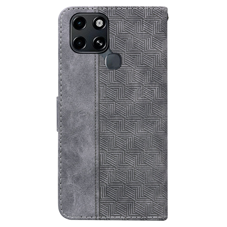 For Infinix Smart 6 Geometric Embossed Leather Phone Case