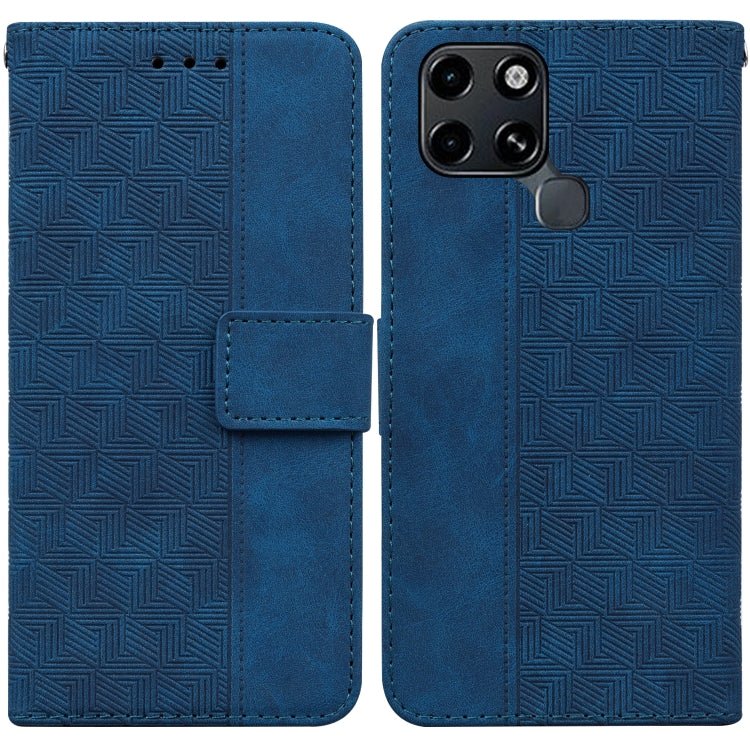 For Infinix Smart 6 Geometric Embossed Leather Phone Case