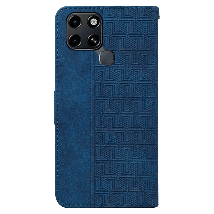 For Infinix Smart 6 Geometric Embossed Leather Phone Case
