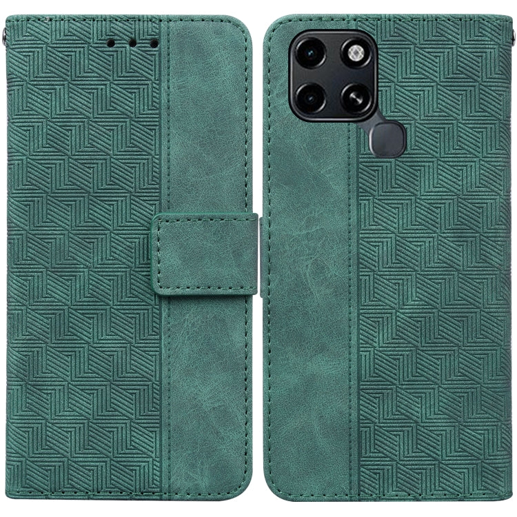 For Infinix Smart 6 Geometric Embossed Leather Phone Case