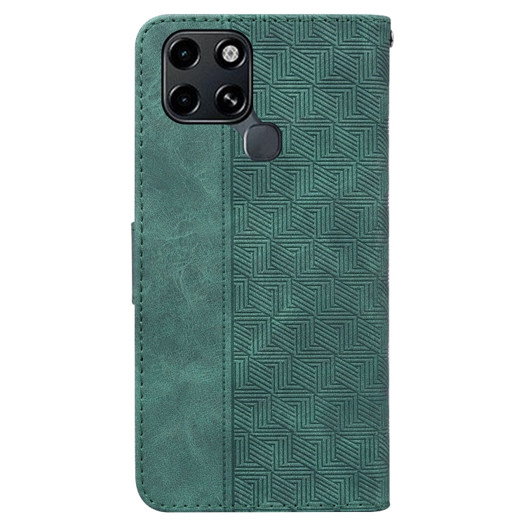 For Infinix Smart 6 Geometric Embossed Leather Phone Case