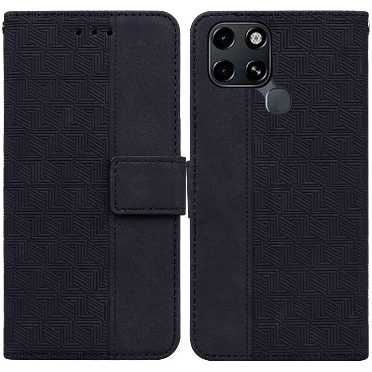 For Infinix Smart 6 Geometric Embossed Leather Phone Case