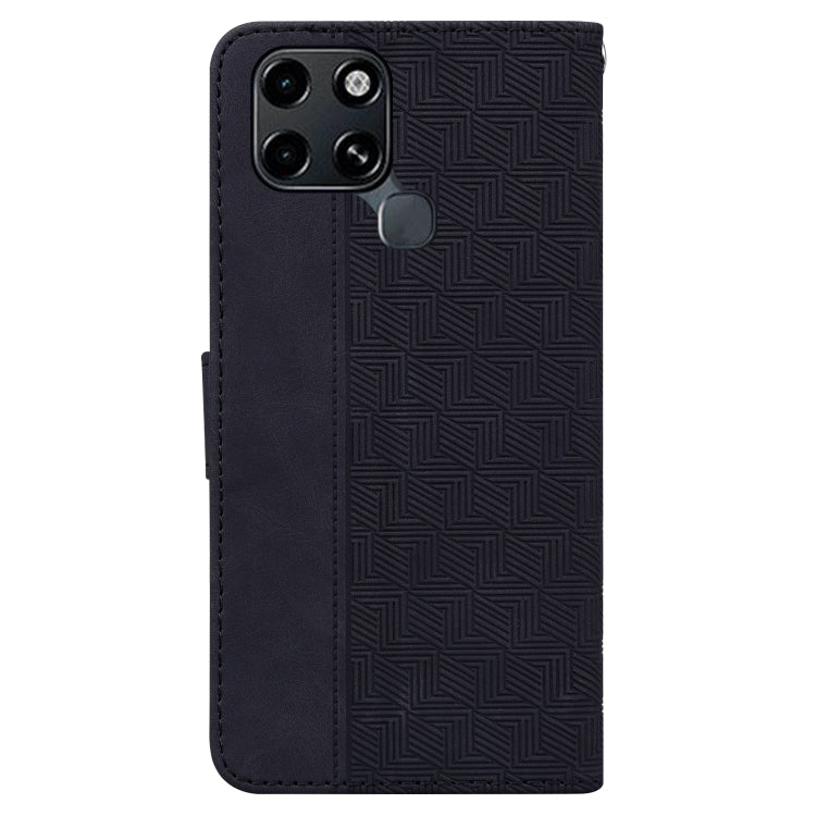 For Infinix Smart 6 Geometric Embossed Leather Phone Case