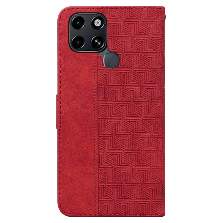 For Infinix Smart 6 Geometric Embossed Leather Phone Case