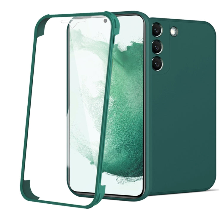 For Samsung Galaxy S22 Ultra 5G Imitation Liquid Silicone 360 Full Body Phone Case