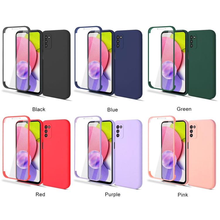 For Samsung Galaxy A03s 164.2mm Imitation Liquid Silicone 360 Full Body Phone Case
