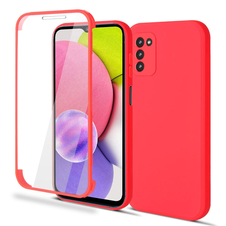 For Samsung Galaxy A03s 164.2mm Imitation Liquid Silicone 360 Full Body Phone Case