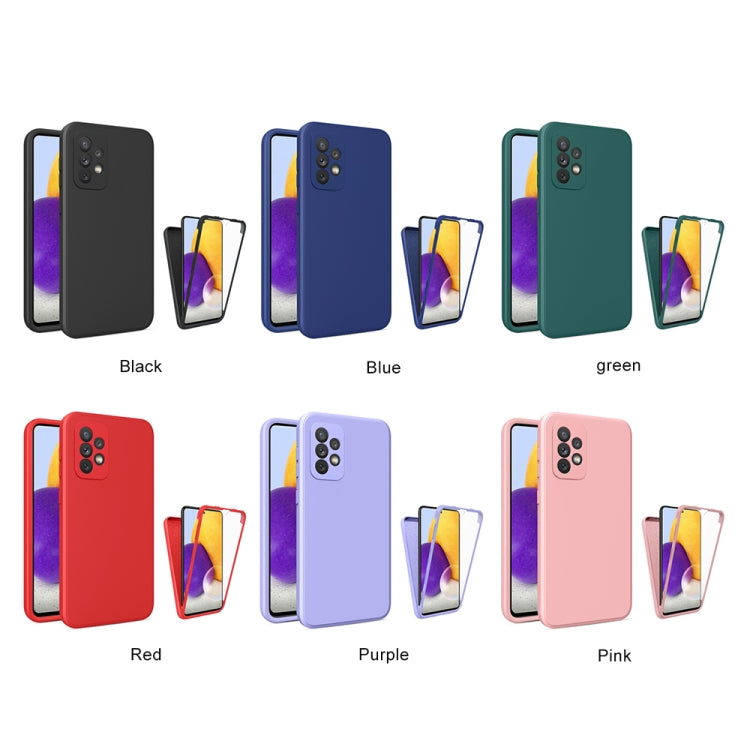 For Samsung Galaxy A72 5G / 4G Imitation Liquid Silicone 360 Full Body Phone Case