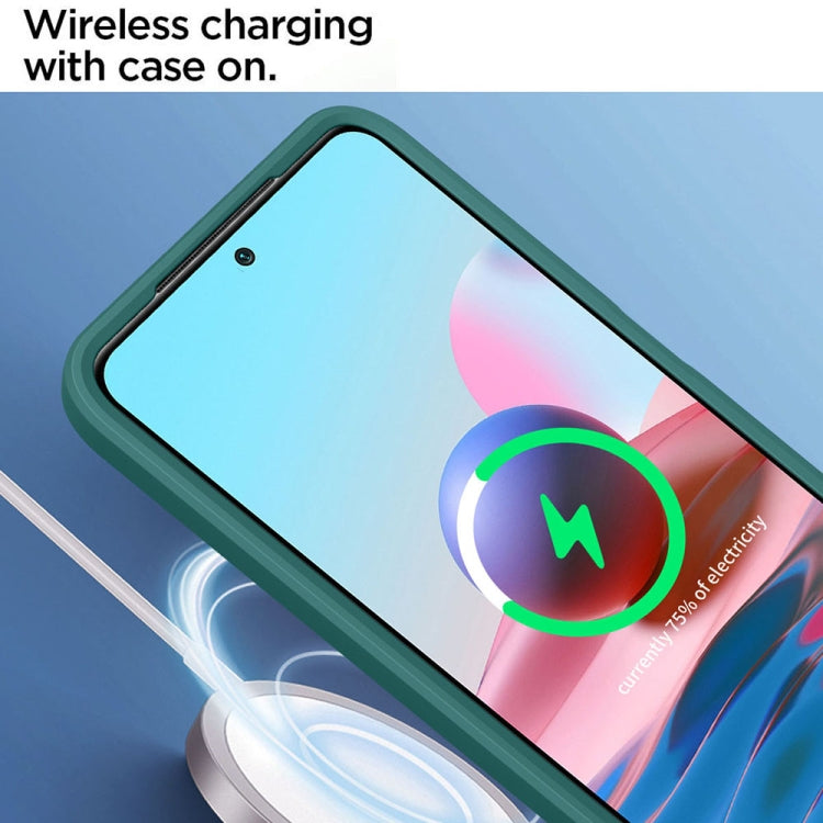 For Xiaomi Redmi Note 10 Imitation Liquid Silicone 360 Full Body Phone Case