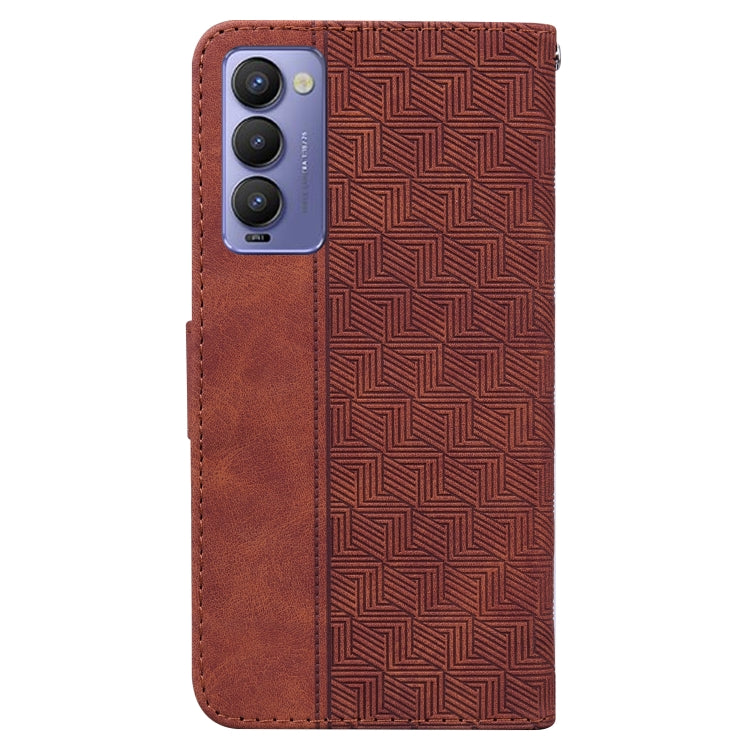 For Tecno Camon 18 / 18P Geometric Embossed Leather Phone Case