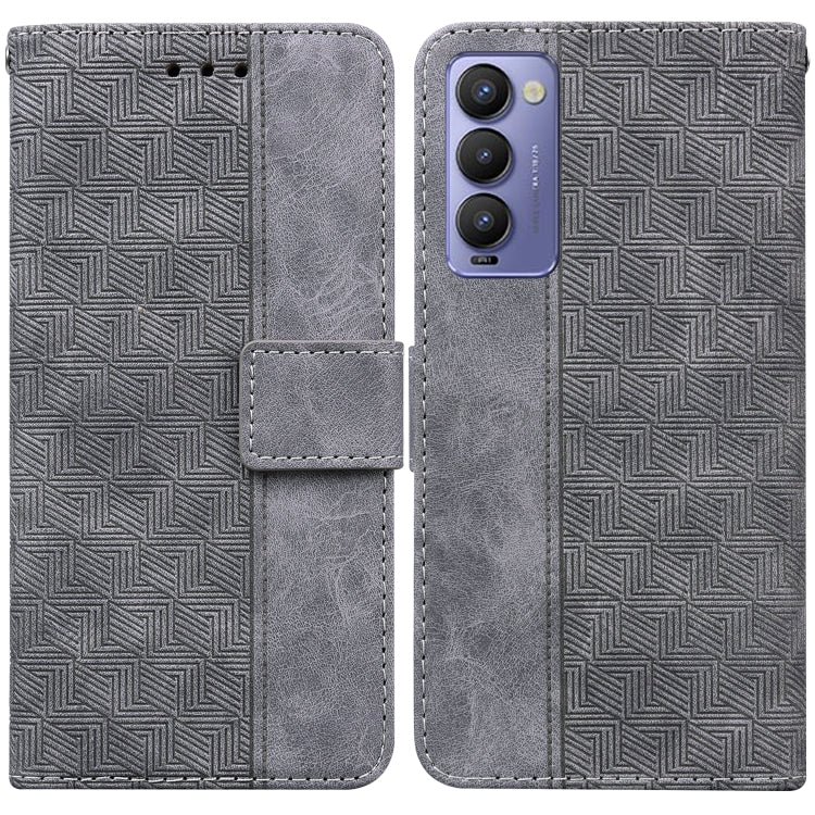 For Tecno Camon 18 / 18P Geometric Embossed Leather Phone Case