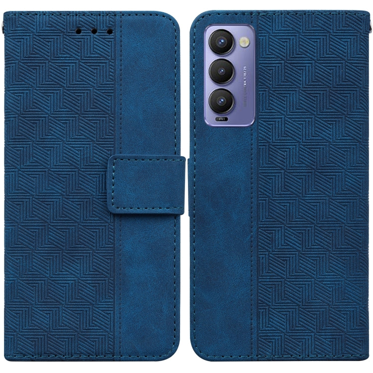 For Tecno Camon 18 / 18P Geometric Embossed Leather Phone Case