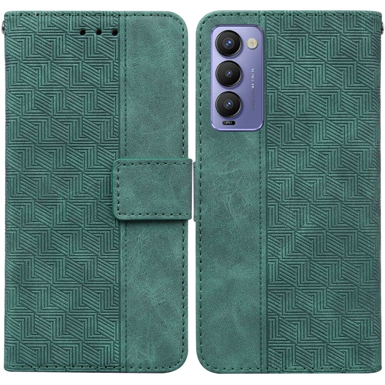 For Tecno Camon 18 / 18P Geometric Embossed Leather Phone Case