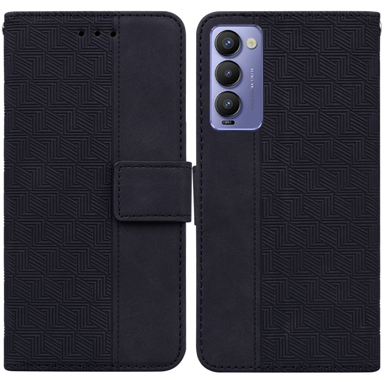 For Tecno Camon 18 / 18P Geometric Embossed Leather Phone Case