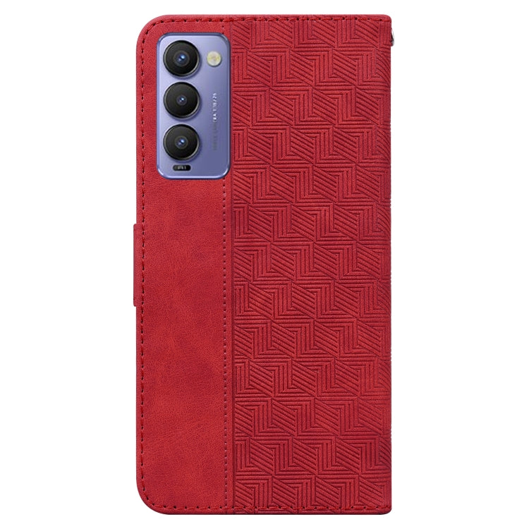 For Tecno Camon 18 / 18P Geometric Embossed Leather Phone Case