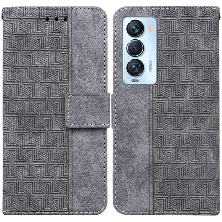 For Tecno Camon 18 Premier Geometric Embossed Leather Phone Case