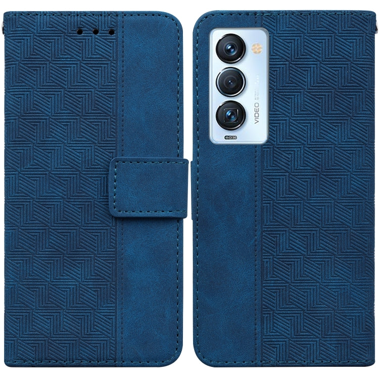 For Tecno Camon 18 Premier Geometric Embossed Leather Phone Case
