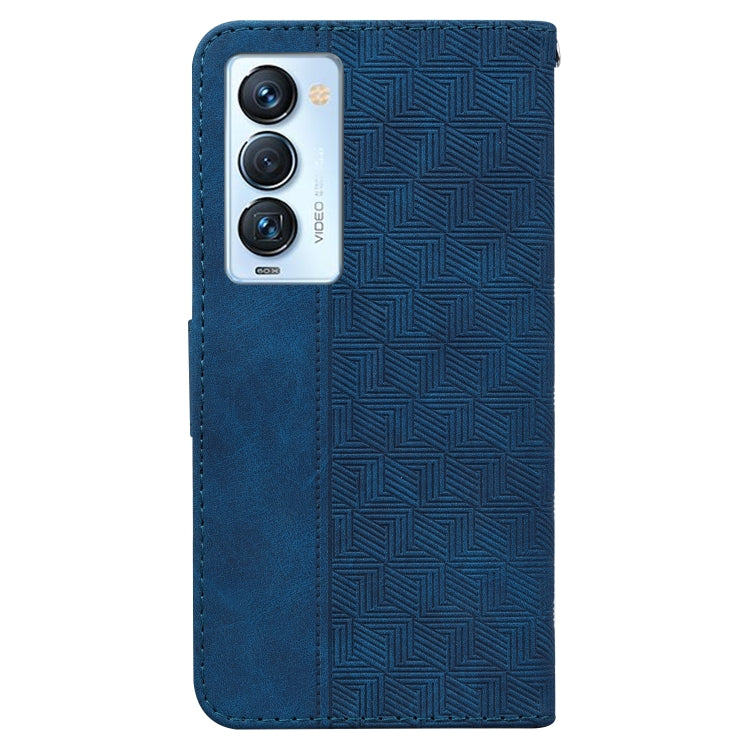 For Tecno Camon 18 Premier Geometric Embossed Leather Phone Case
