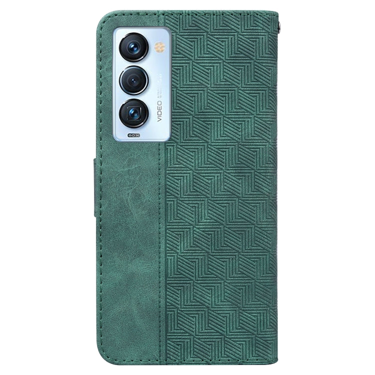 For Tecno Camon 18 Premier Geometric Embossed Leather Phone Case