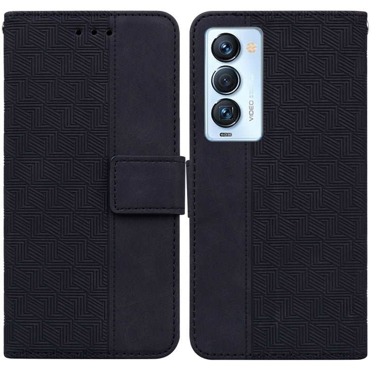 For Tecno Camon 18 Premier Geometric Embossed Leather Phone Case
