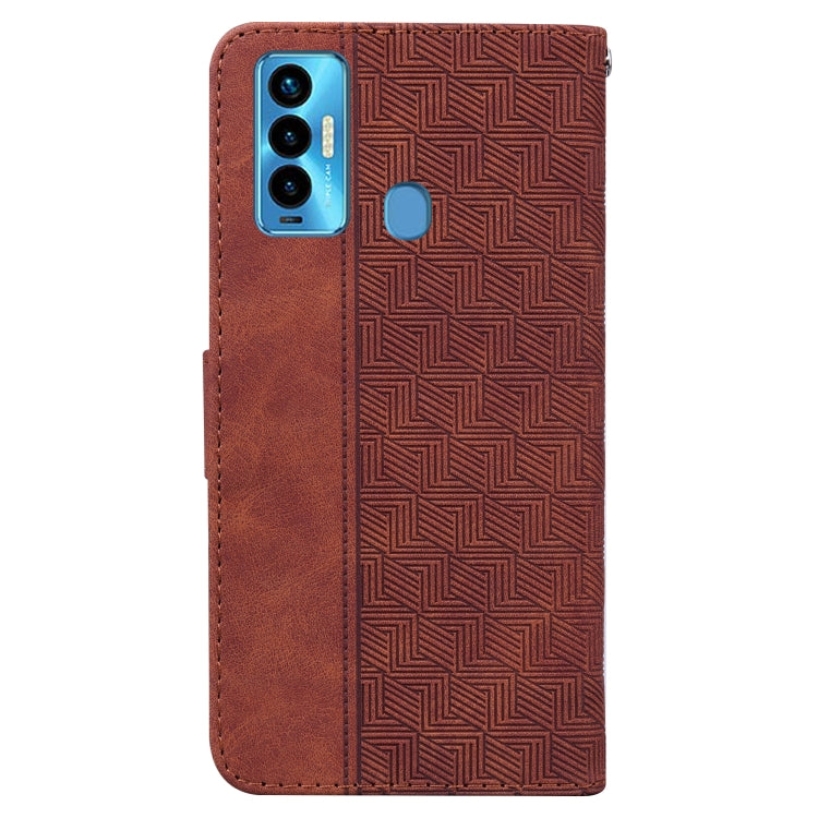 For Tecno Camon 18i Geometric Embossed Leather Phone Case