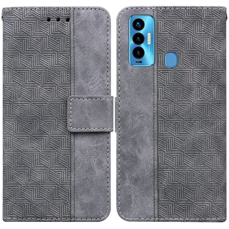 For Tecno Camon 18i Geometric Embossed Leather Phone Case